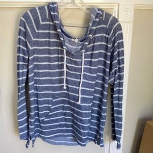 Striped hooded sweater